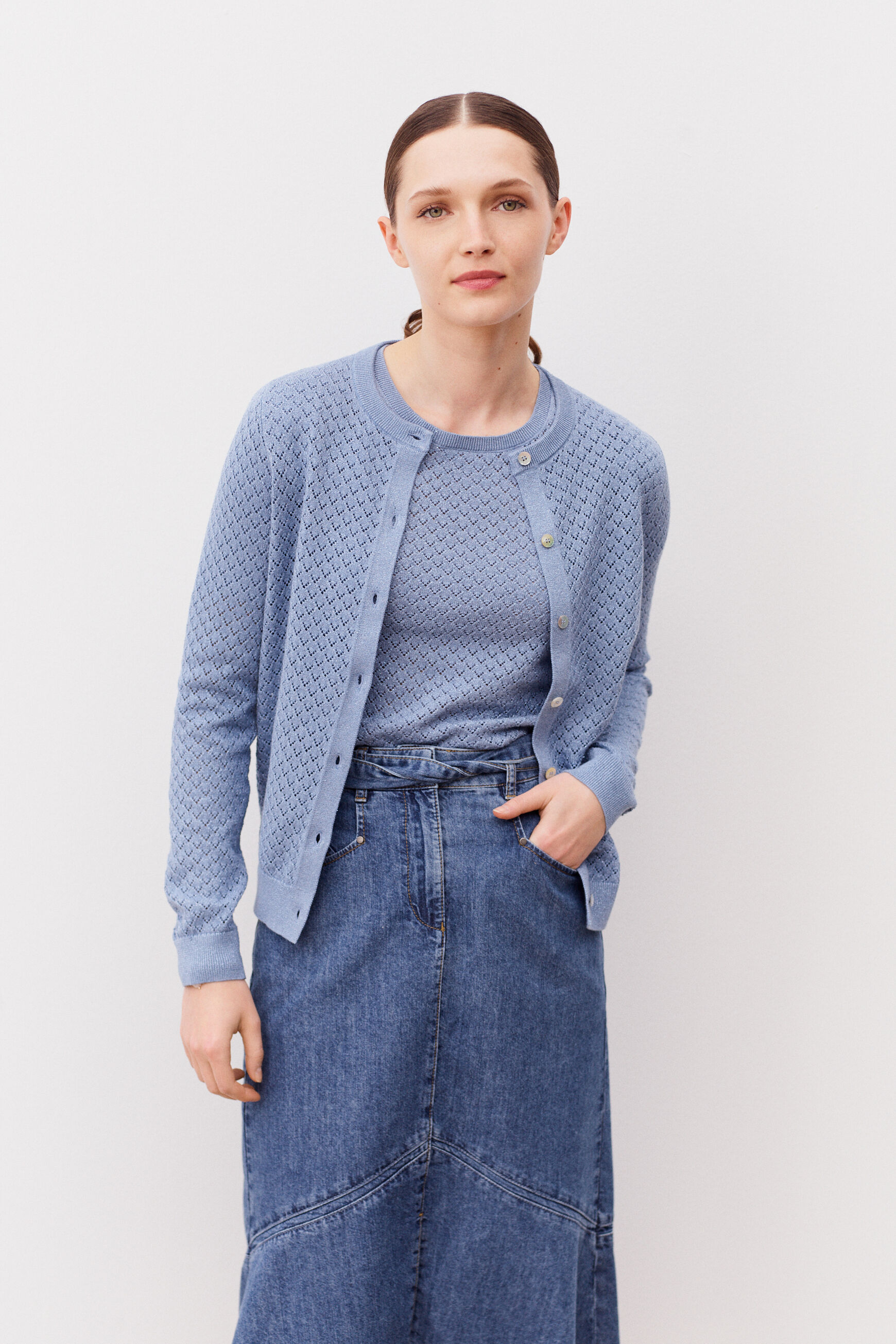 pull cesario denim stone femme
