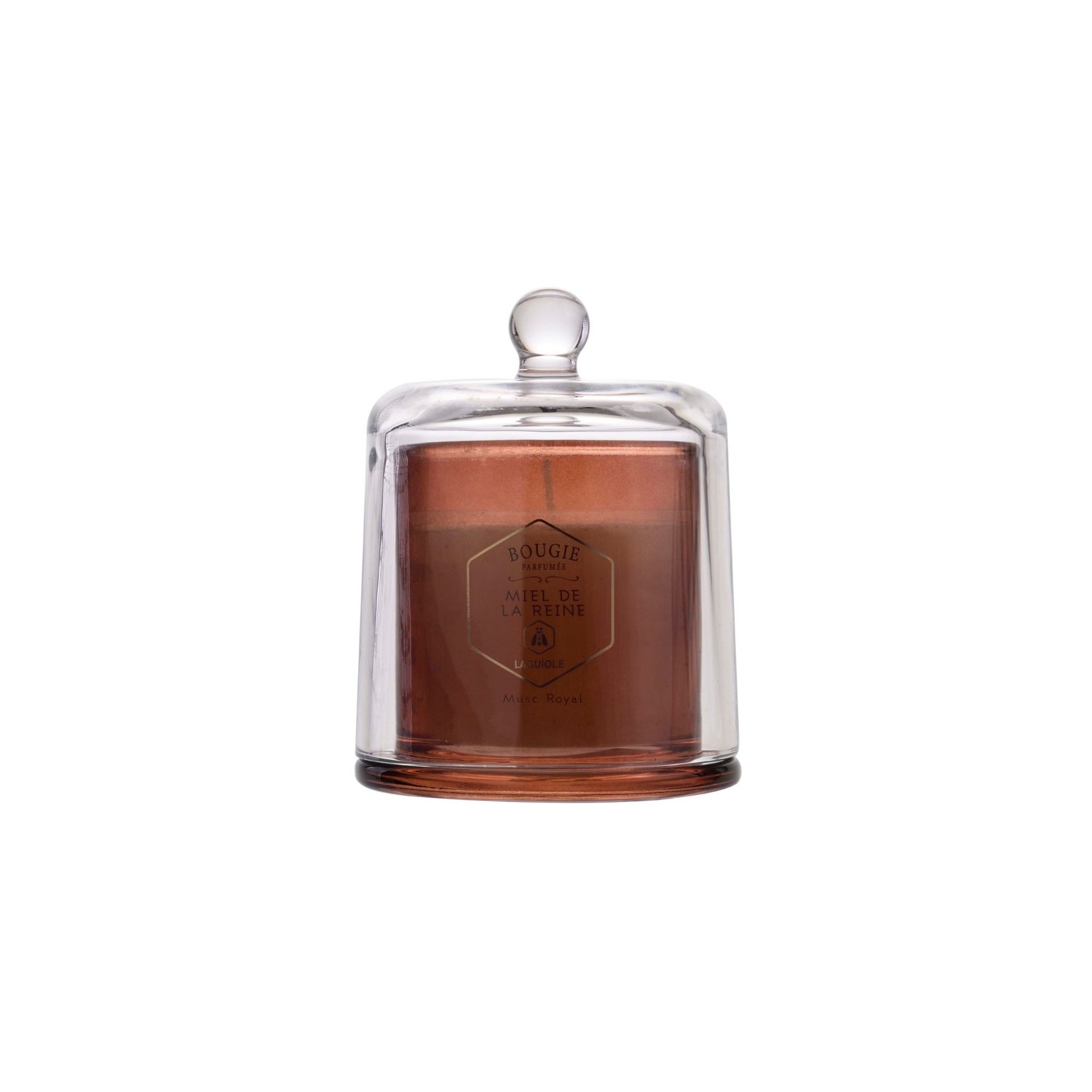 Lumânare parfumată cu clopoțel Guiole, mosc alb, 22 de ore de parfumare, 145 g