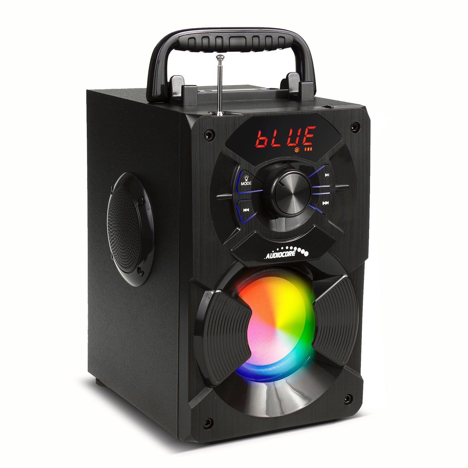 Audiocore AC730 Bluetooth-Lautsprecher (11 W, inkl. Fernbedienung, Equalizer, Mikrofon, USB, AUX, MicroSD, FM Radio)