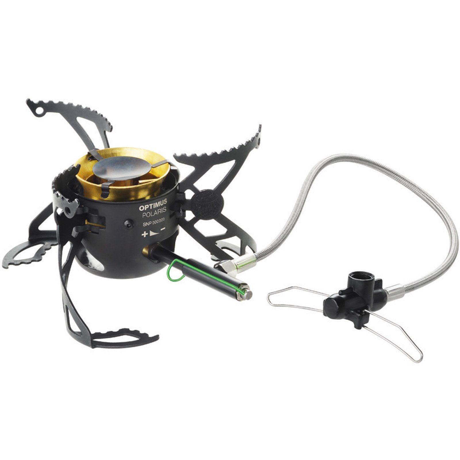 OPTIMUS Gaskocher Camping Gaskocher Polaris Optifuel, +Flasche Benzin Kocher Faltbar 4200W