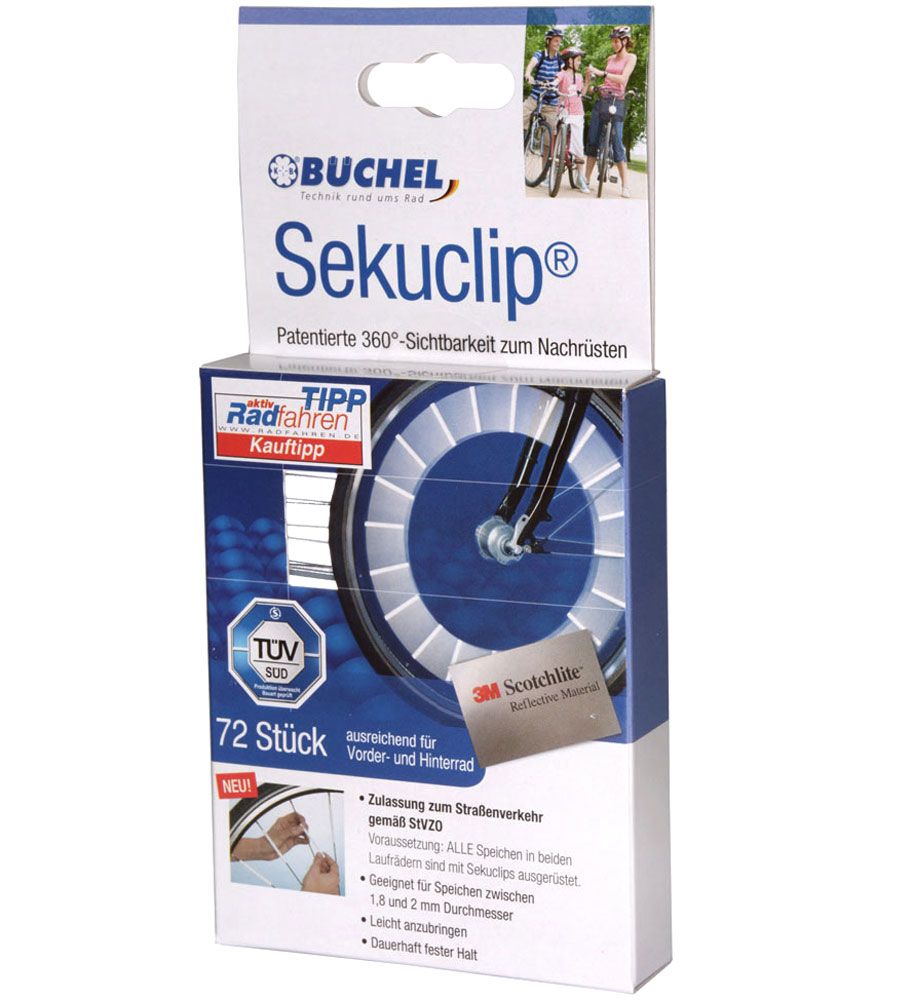 Büchel 3M Scotchlite Sekuclip 60mm Speichenreflektoren (72 Stück) kaufen | Bike-Discount