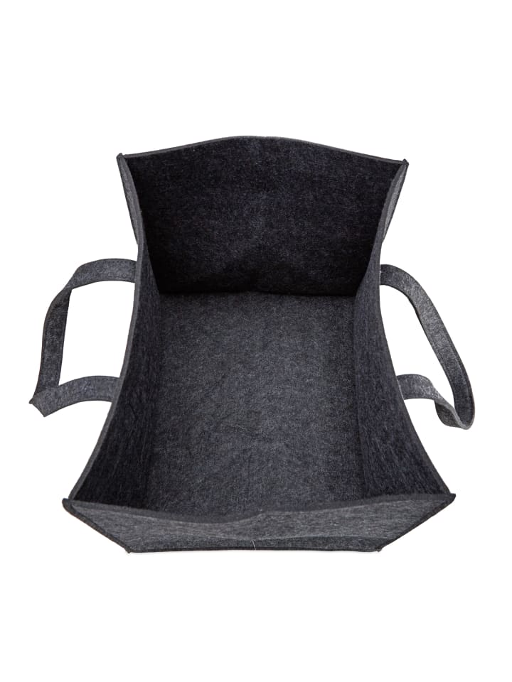 relaxdays Kaminholzkorb in Anthrazit - (B)43 x (H)34,5 x (T)36,5 cm günstig kaufen onesize