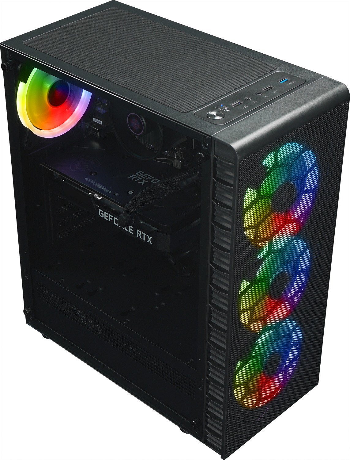 Kiebel Earthquake Gaming-PC (AMD Ryzen 7 AMD Ryzen 7 5700X, RTX 4060, 32 GB RAM, 1000 GB SSD, Luftkühlung, ARGB-Beleuchtung)