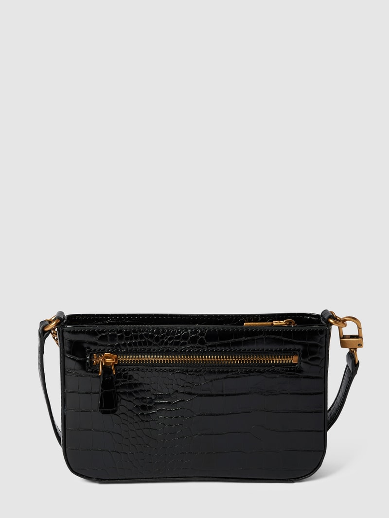 Handtasche mit Label-Applikation Modell 'KATEY' in schwarz