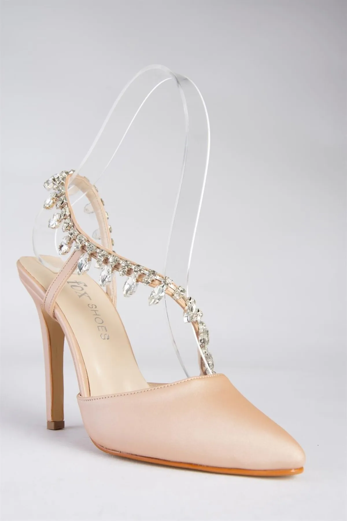 Fox Shoes  Hautsatin-Stoff Stoned Damen-Abendkleid-Schuhe M246062704