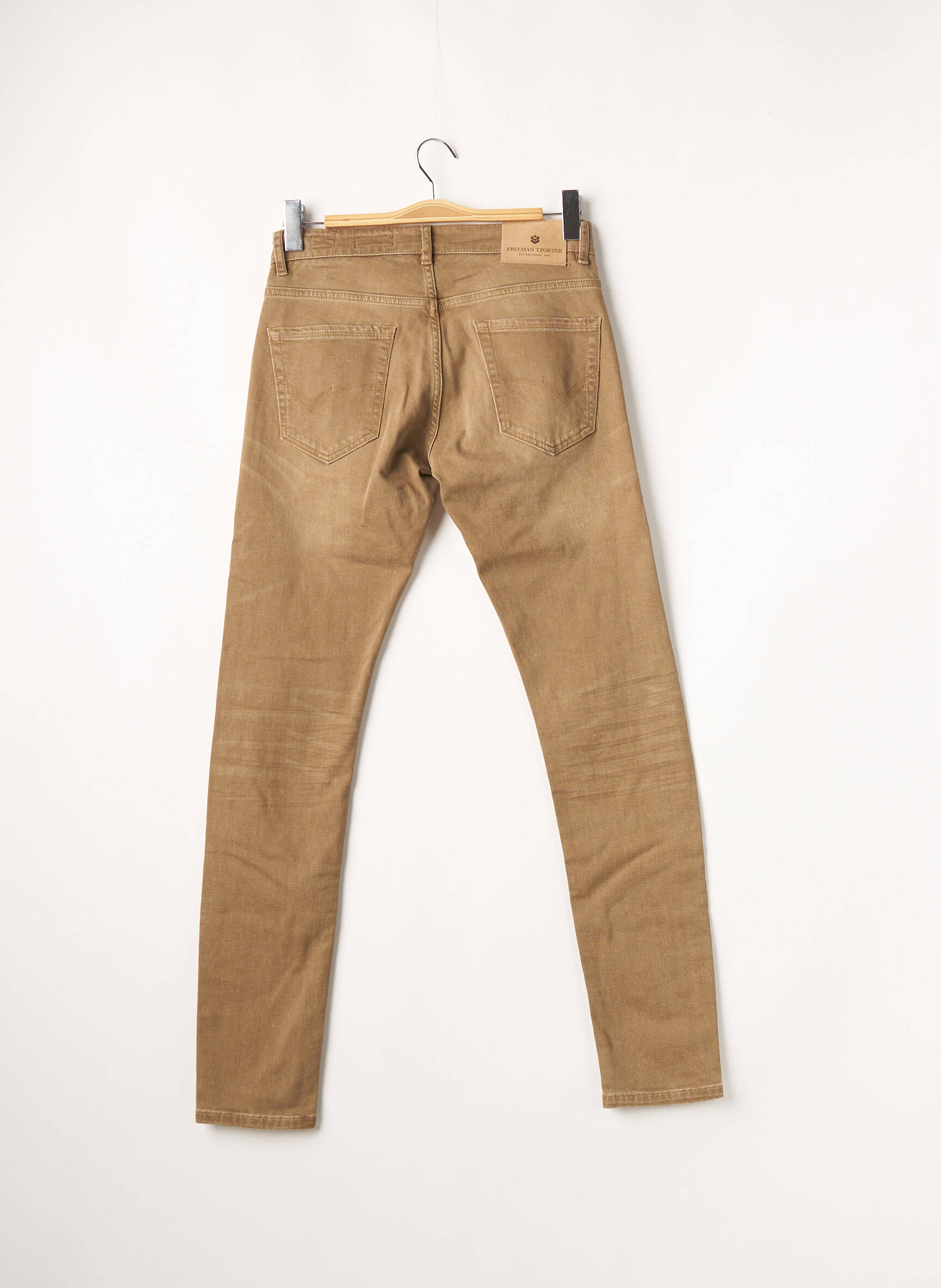 Freeman T Porter Jeans Coupe Slim Femme couleur marron
