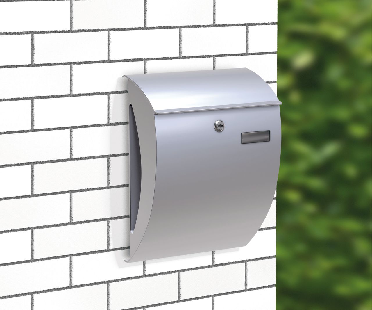 Basi Briefkasten - BK 2000 - Stahl Silber