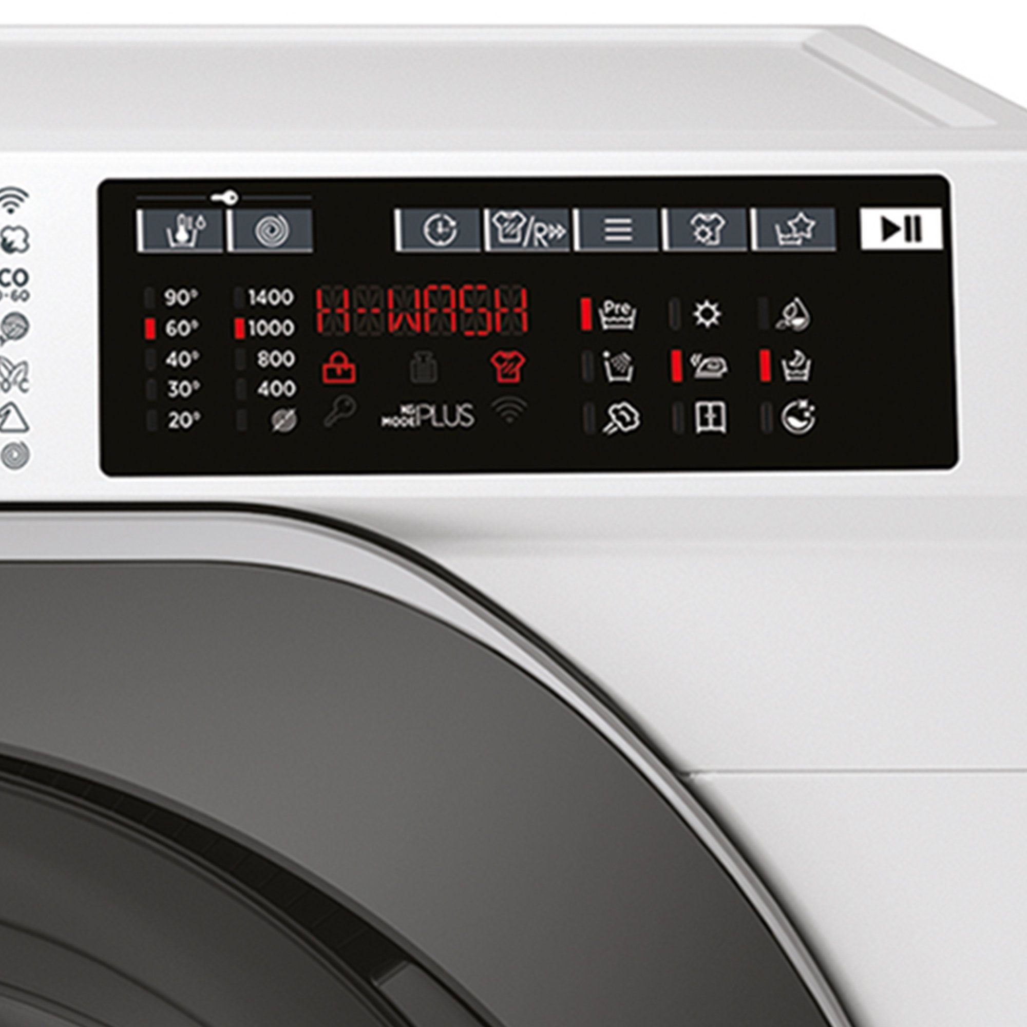 Hoover Waschtrockner H-WASH500 HDQ 496AMBS/1-S, 9,00 kg, 6 kg, 1400 U/min, hOn App / Wi-Fi + Bluetooth, Aquastop-Schlauch, Inverter Motor