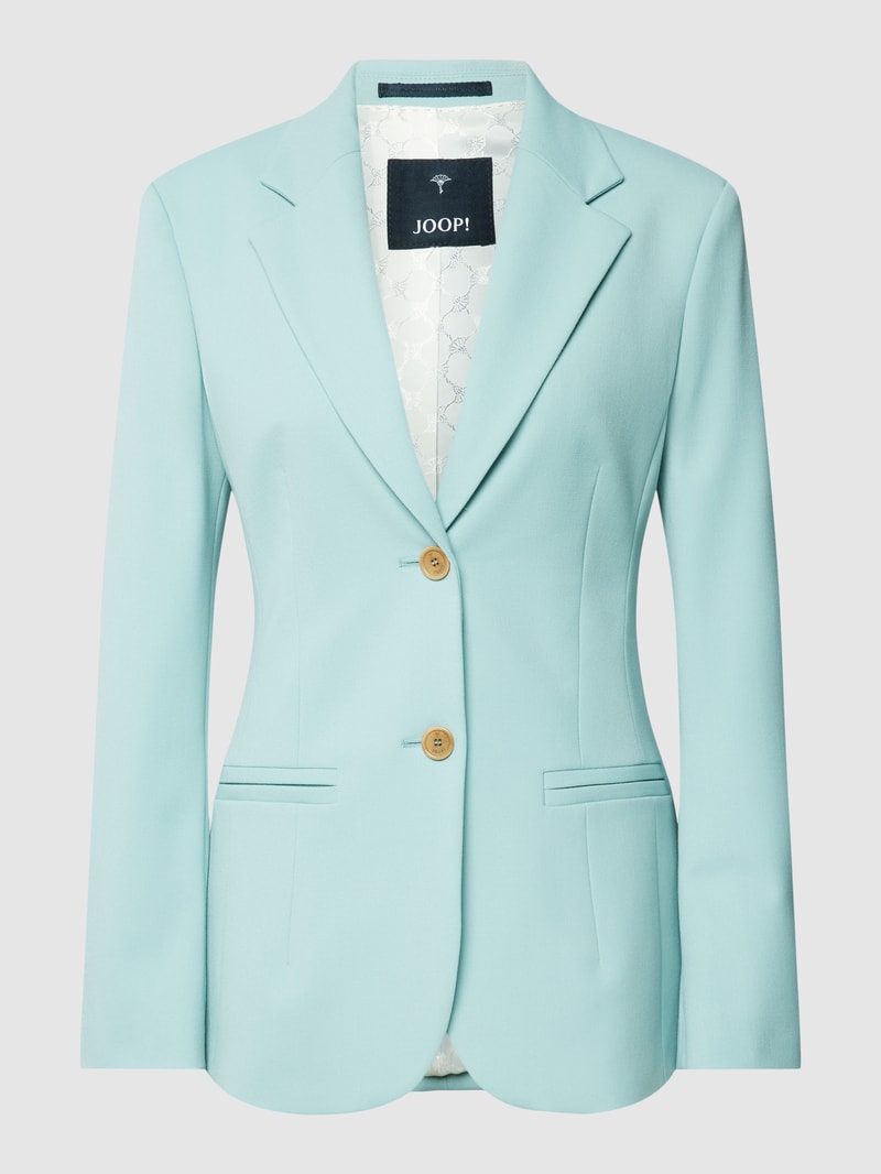 Blazer mit Paspeltaschen in helltürkis