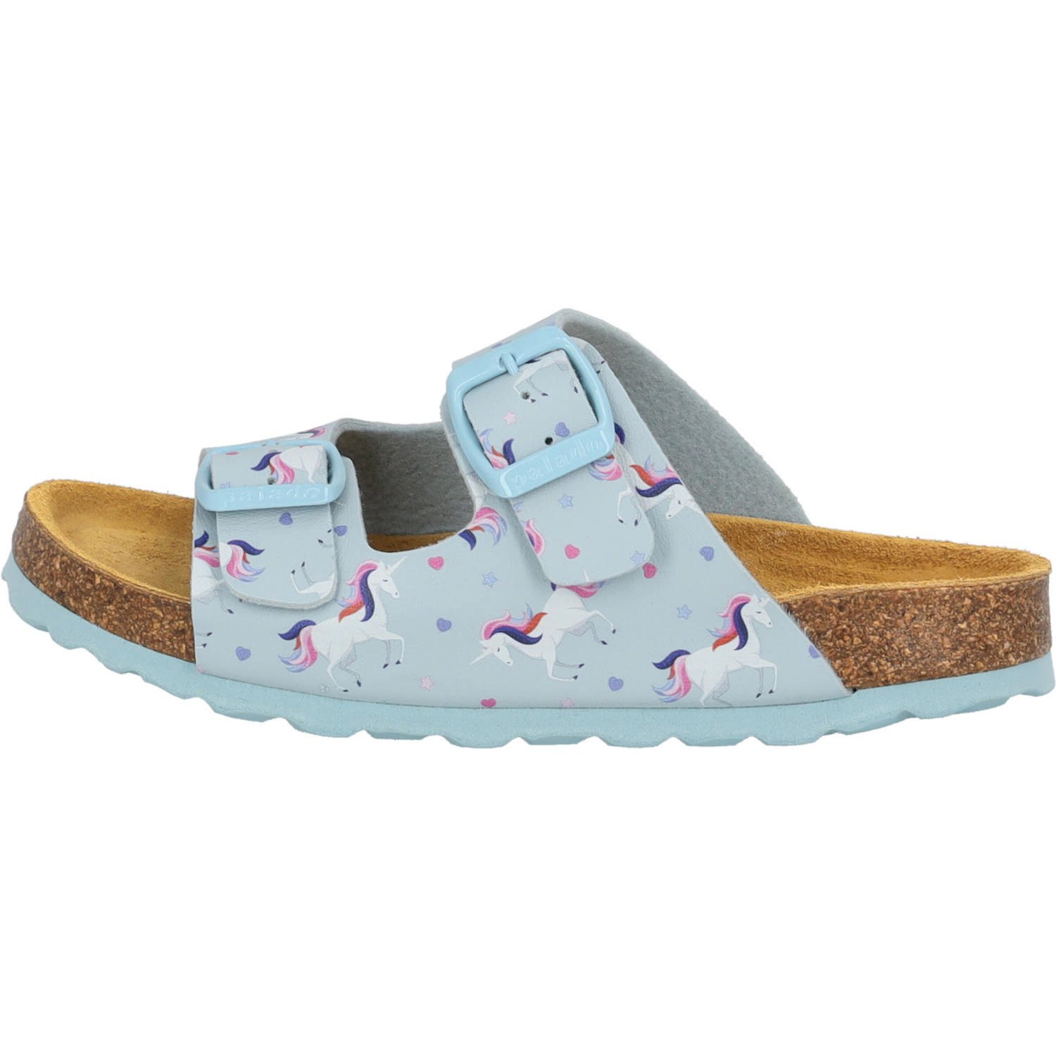 Palado Kids Korfu G Print, Pantoletten, Kinder, Hellblau Unicorn
