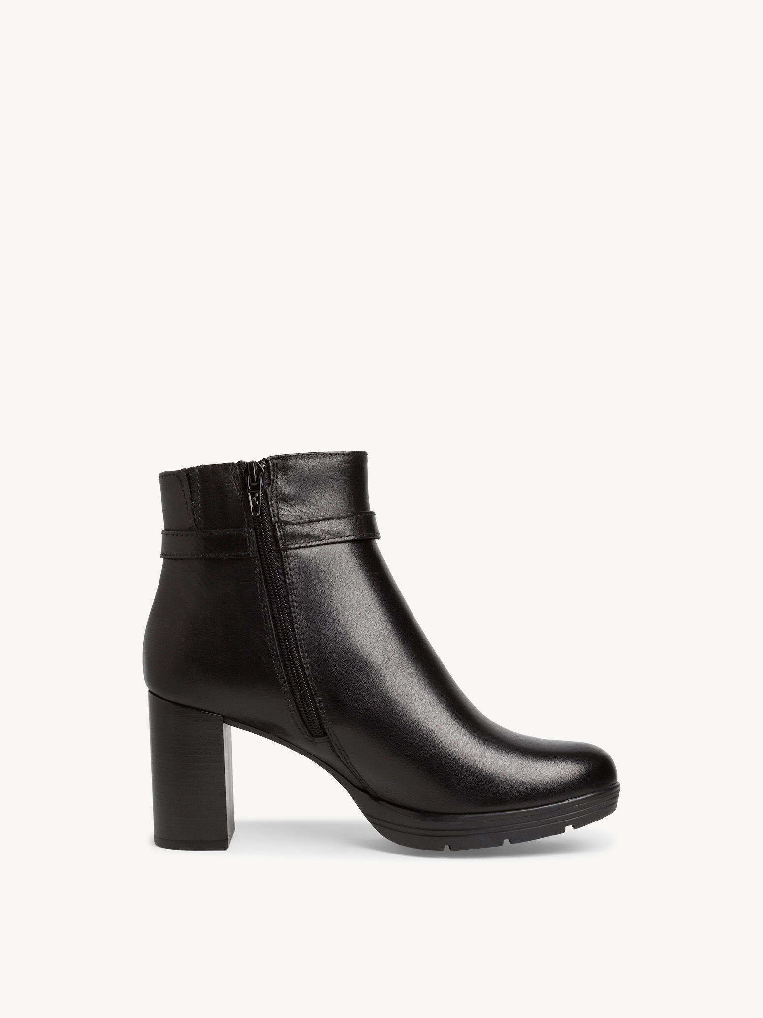 Bottine en cuir - noir