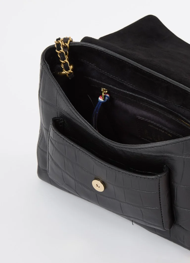Jérôme Dreyfuss Lulu M calfskin crossbody bag with croc texture