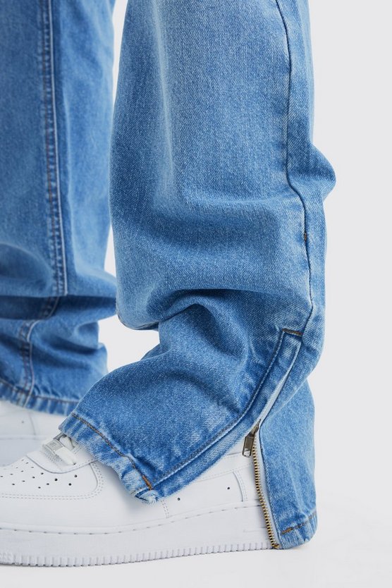 Tall lockere Jeans mit Reißverschluss-Saum