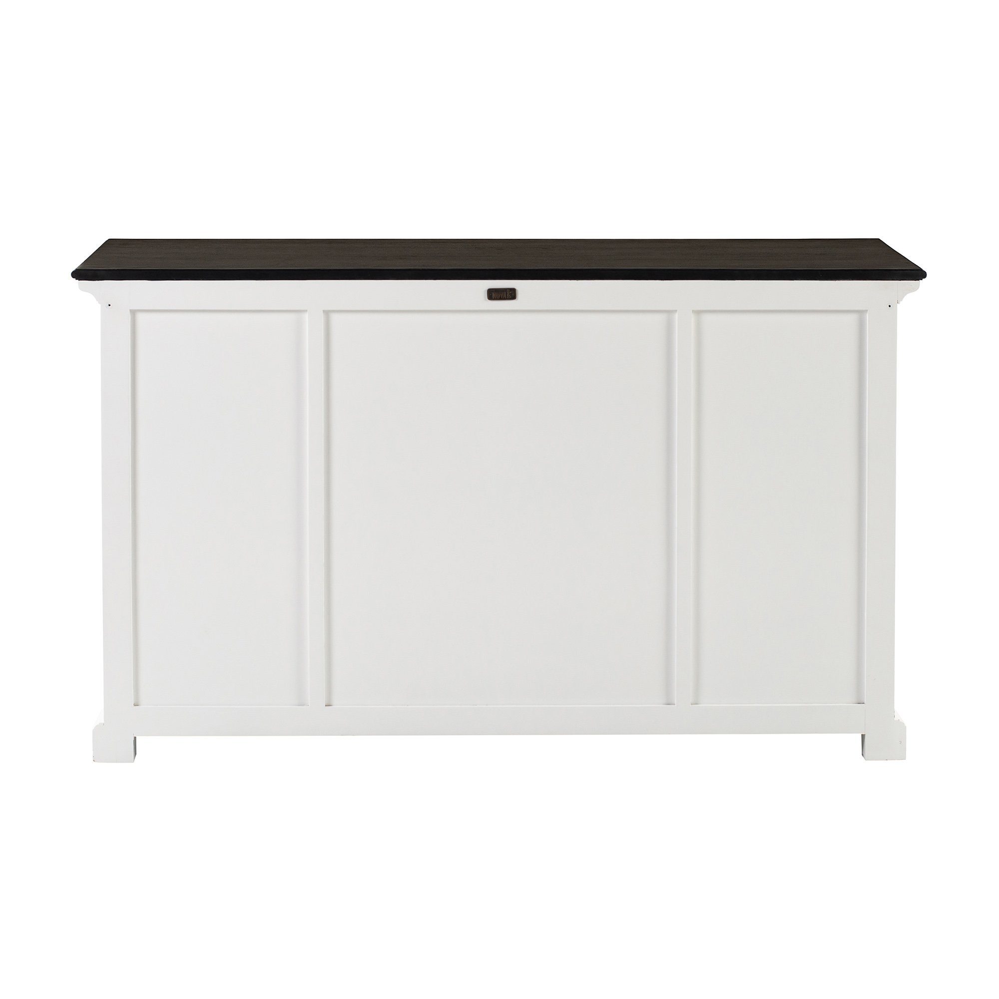 Novasolo Buffet Halifax Contrast Buffetschrank mit 4 Türen, 3 Schubladen und Glaseinsatz