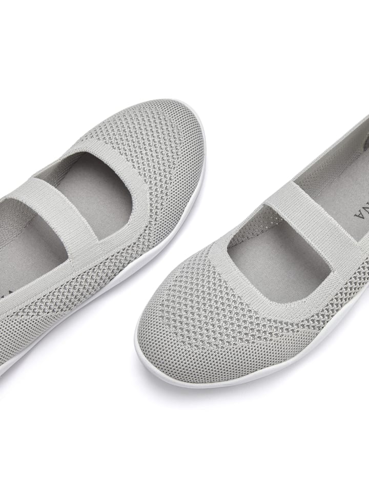 LASCANA Sneaker Ballerinas in hellgrau günstig kaufen