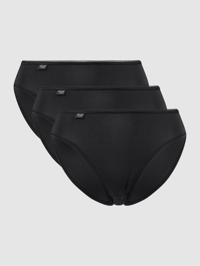 Slip mit Stretch-Anteil im 3er-Pack Modell 'Tai' in schwarz