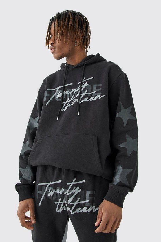 Tall Oversize Trainingsanzug mit Sternen Homme Print