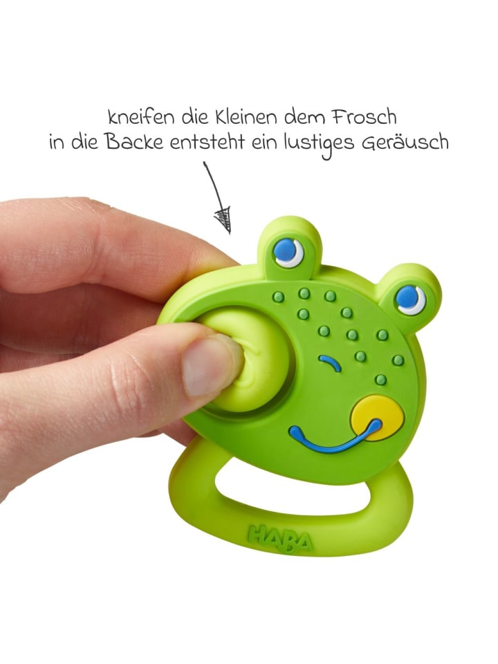 Haba Silikon-Beißring / Greifling Plopp-Frosch in gruen günstig kaufen onesize