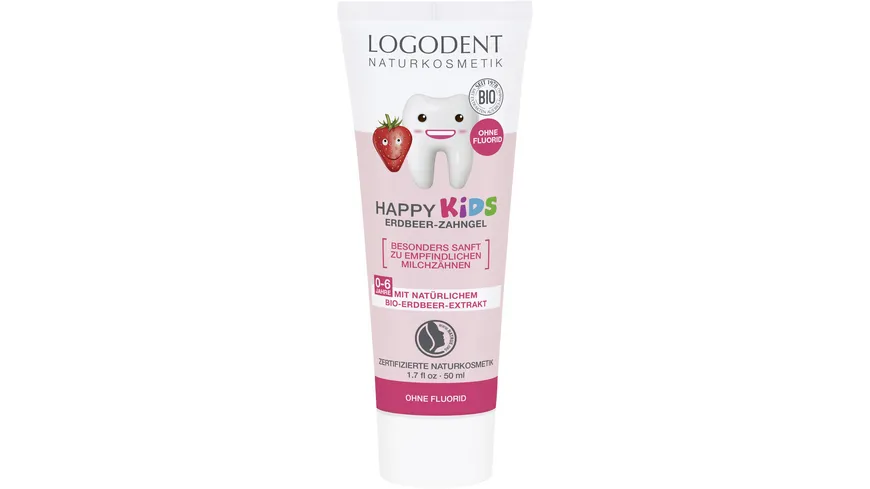 LOGODENT HAPPY KIDS Erdbeer Zahngel 50 ml