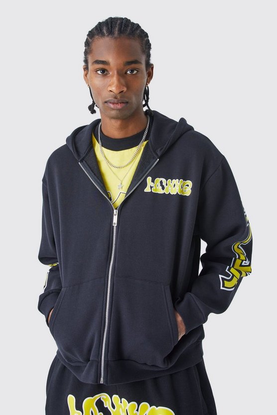 Kastiger Oversize Homme Hoodie mit Reißverschluss