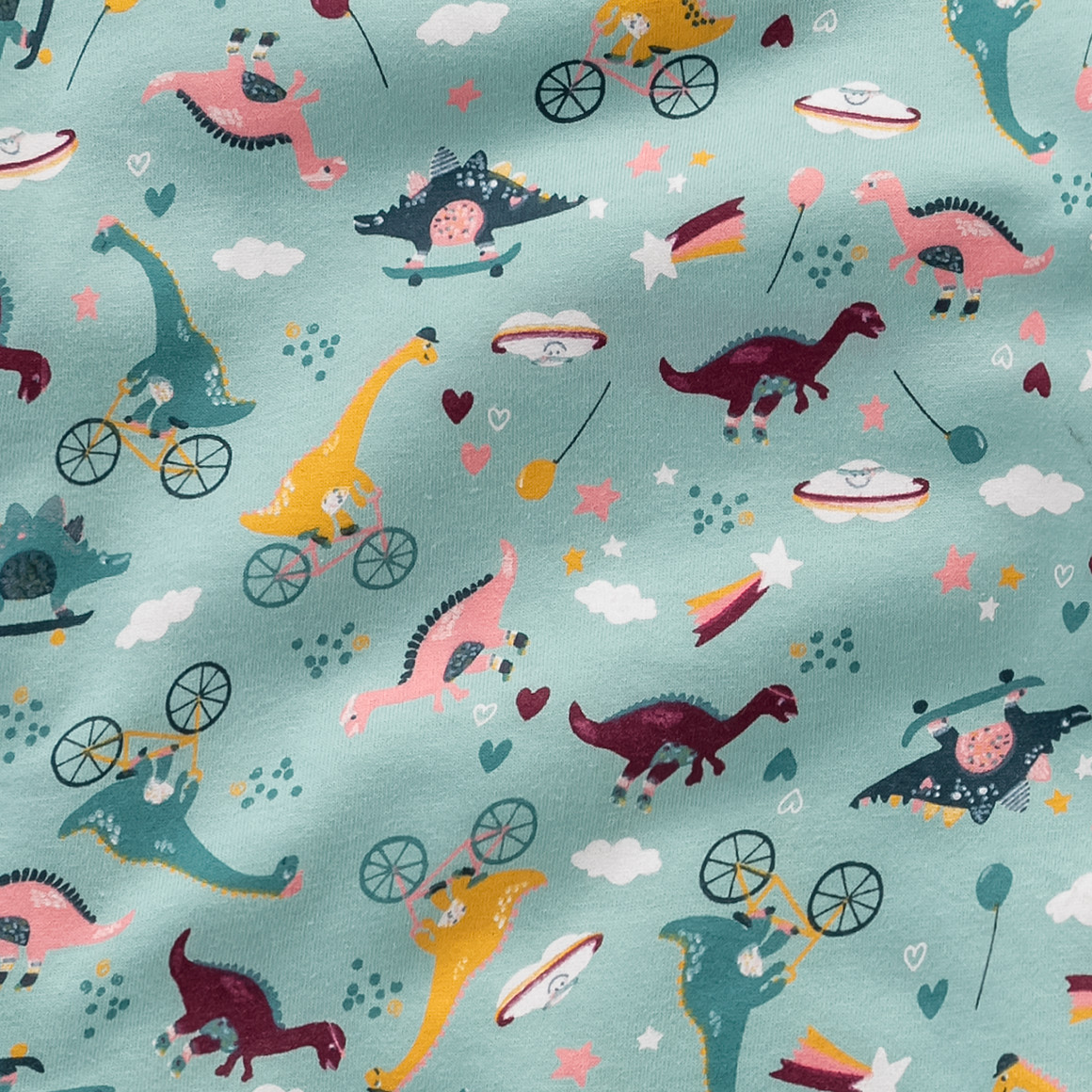 Mädchen Sweatshirt mit Dino-Allover