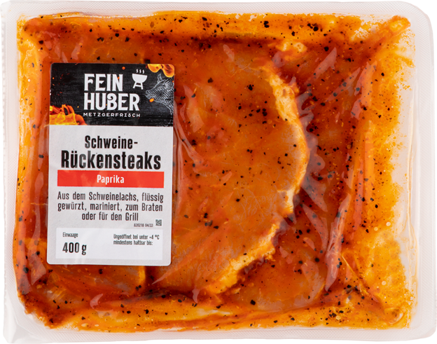 Feinhuber Schweine-Rückensteaks Paprika