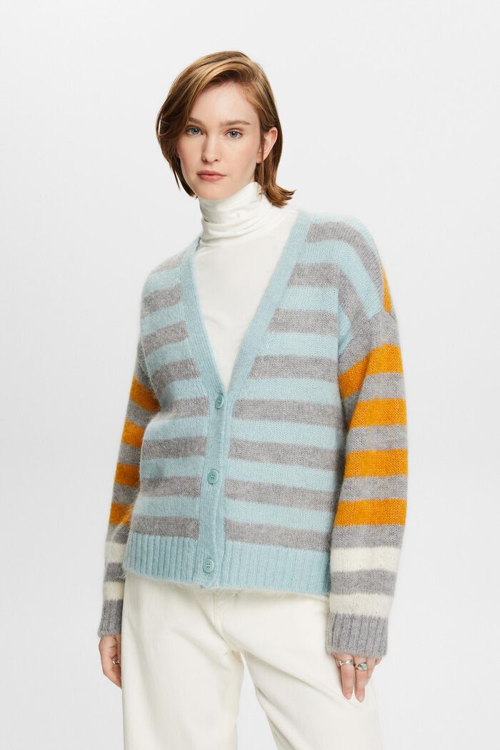 Wollmix-Cardigan mit Mohair