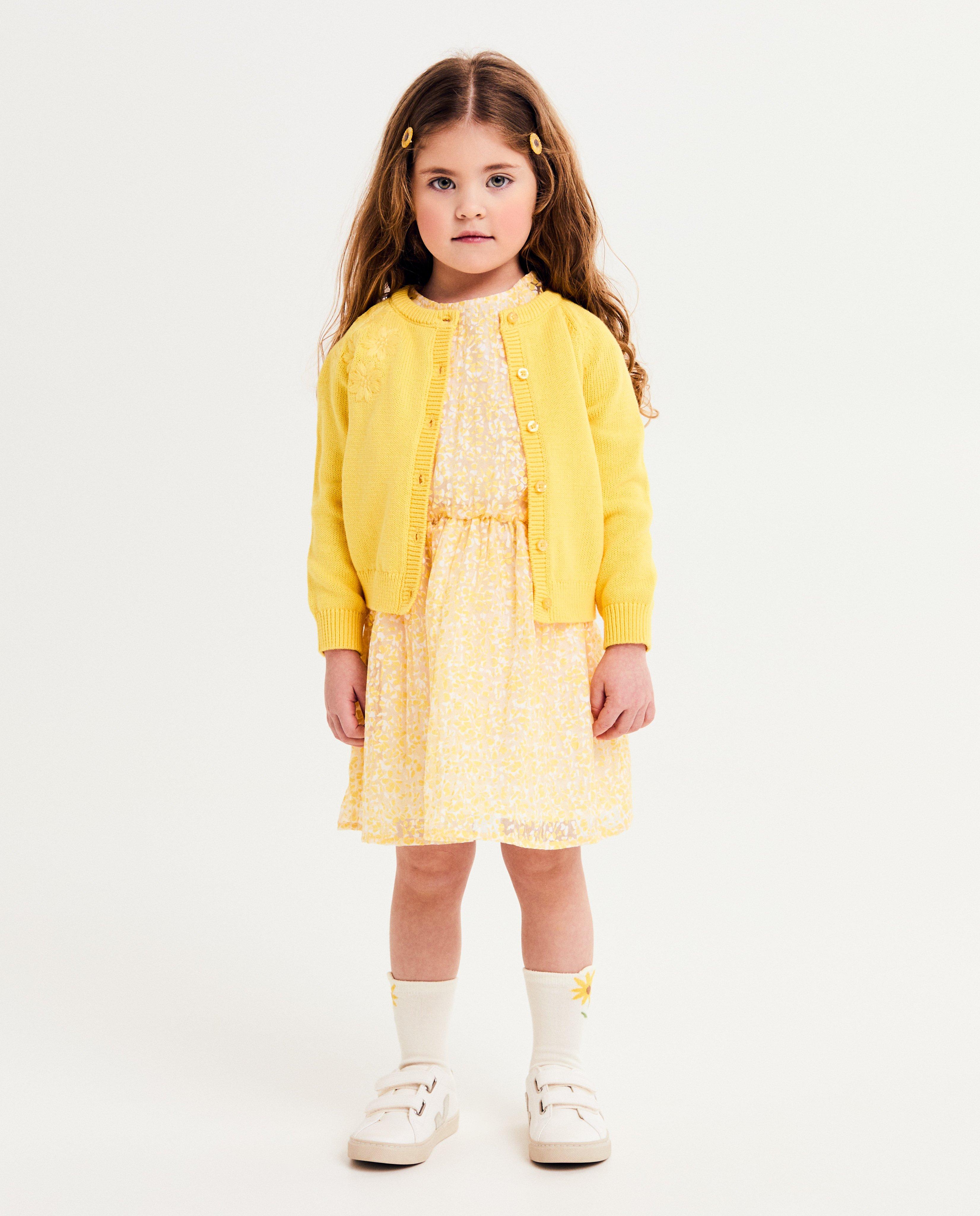 Cardigan Milla Star cu flori brodate galbene