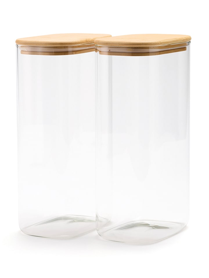 Sauter 2er-Set: Vorratsgläser in Transparent/ Natur günstig kaufen onesize