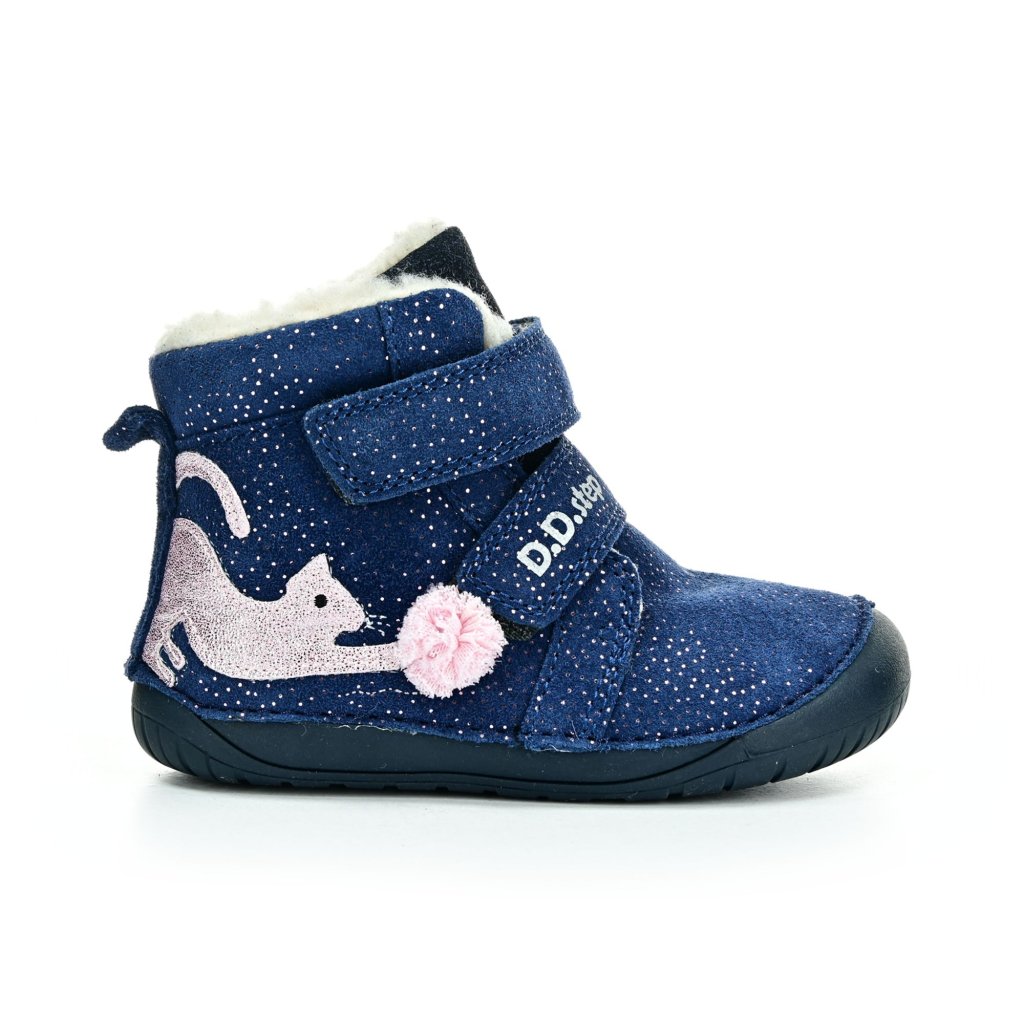 D.D.Step W070-42110 Bermuda Blue Winterbarfußschuhe