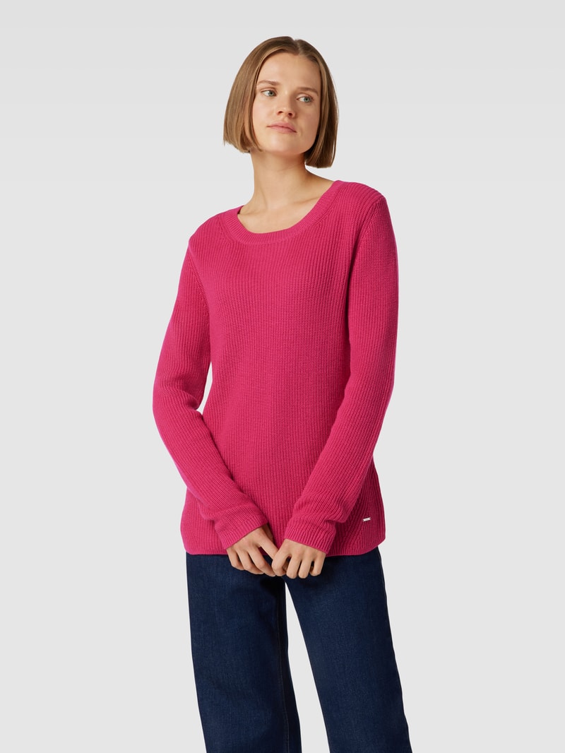 Pullover mit Rundhalsausschnitt Modell 'Liz' in pink