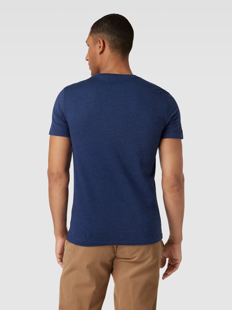 T-Shirt in Melange-Optik in dunkelblau