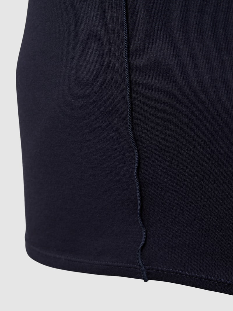 Pyjama-Oberteil mit Ziernaht Modell 'Summer Sensation' in marineblau