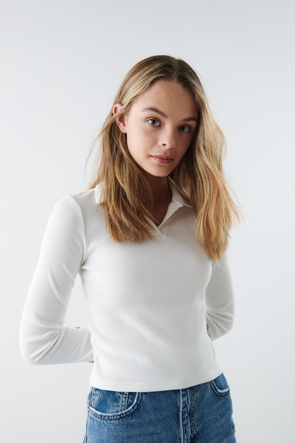 Y long sleeve v-neck top