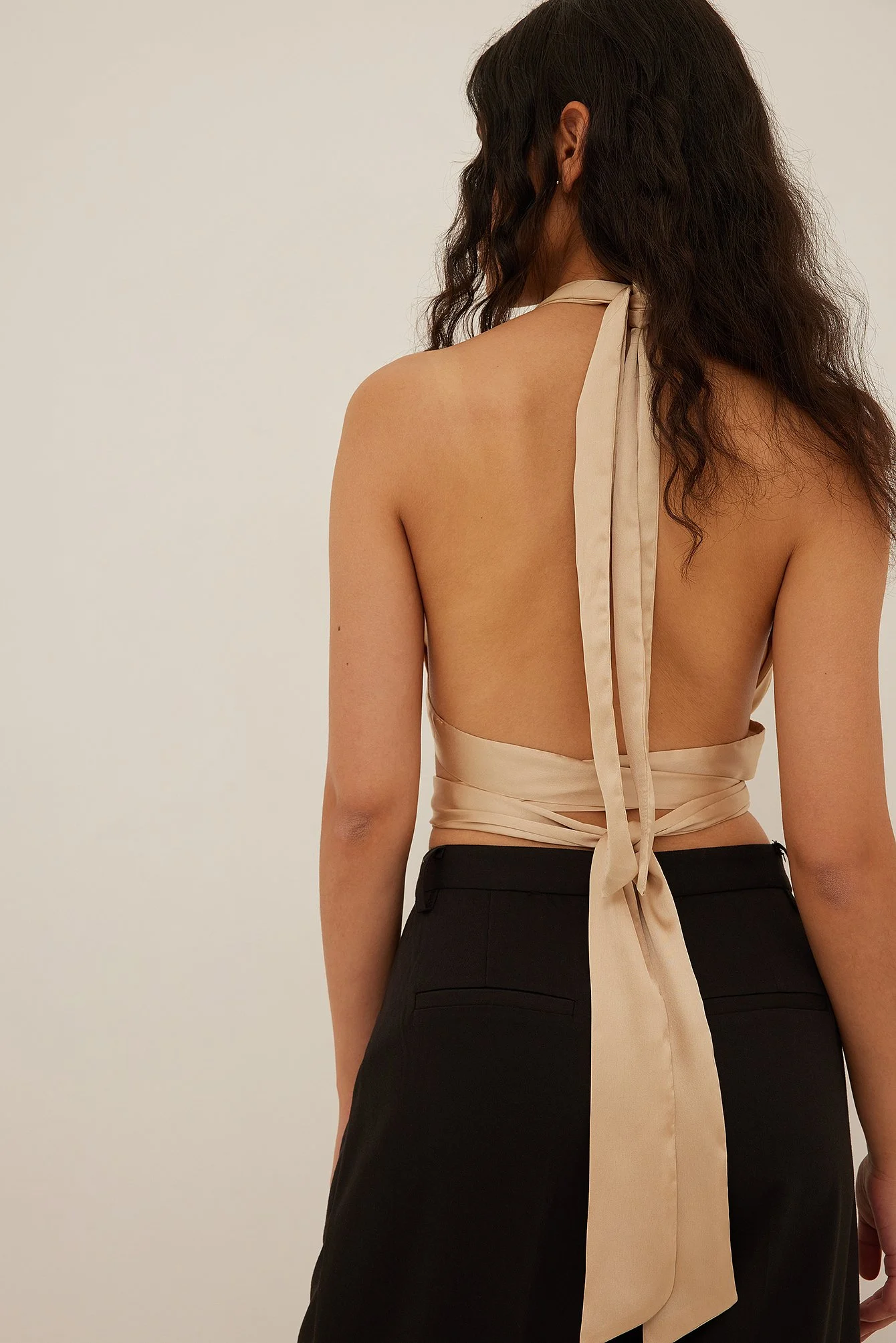 Tie Waist Satin Top