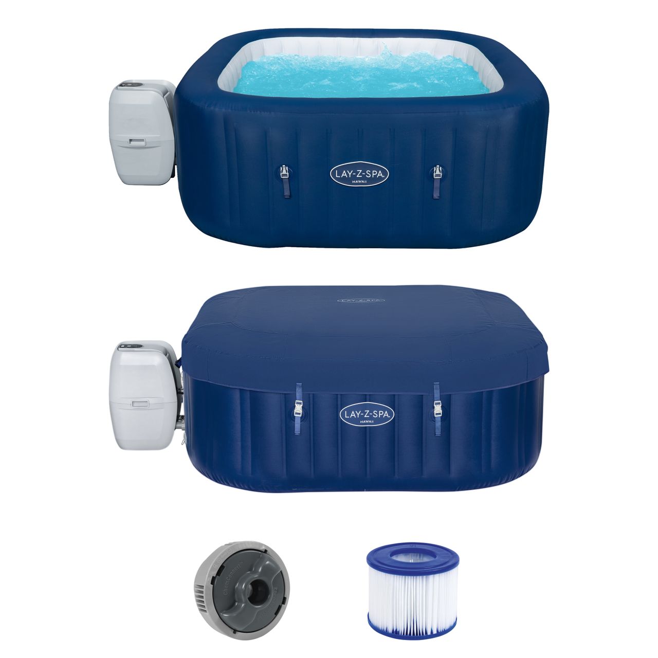 Bestway LAY-Z-SPAWhirlpool Hawaii AirJet™ 180 x 180 x 71 cm, eckig