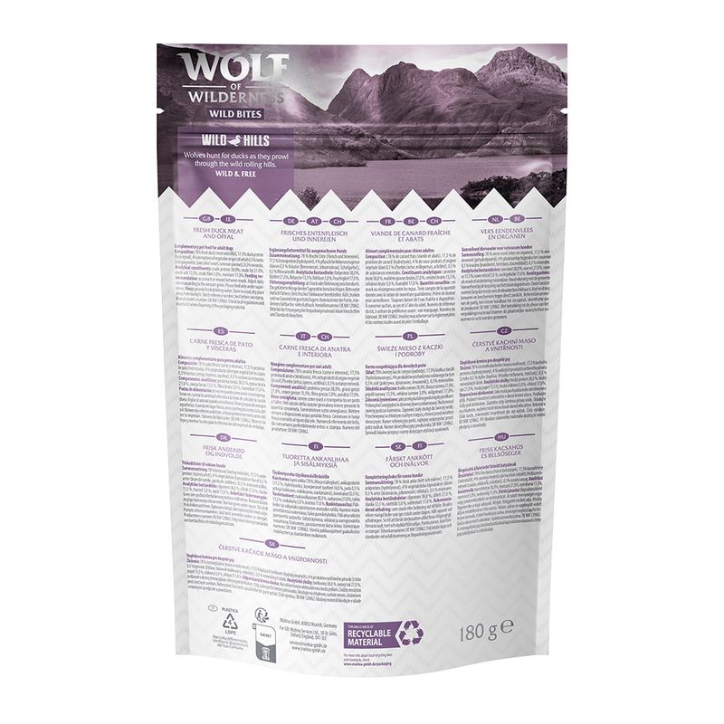 Wolf of Wilderness Snack - Wild Bites 180 g