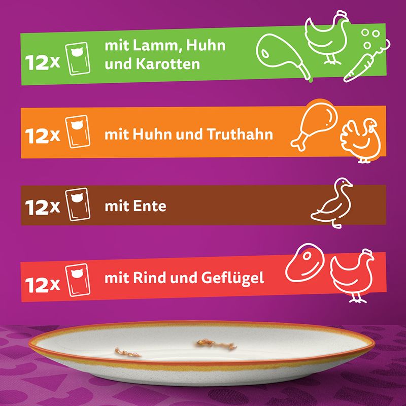 Jumbopack Whiskas Tasty Mix Portionsbeutel 144 x 85 g | bitiba %