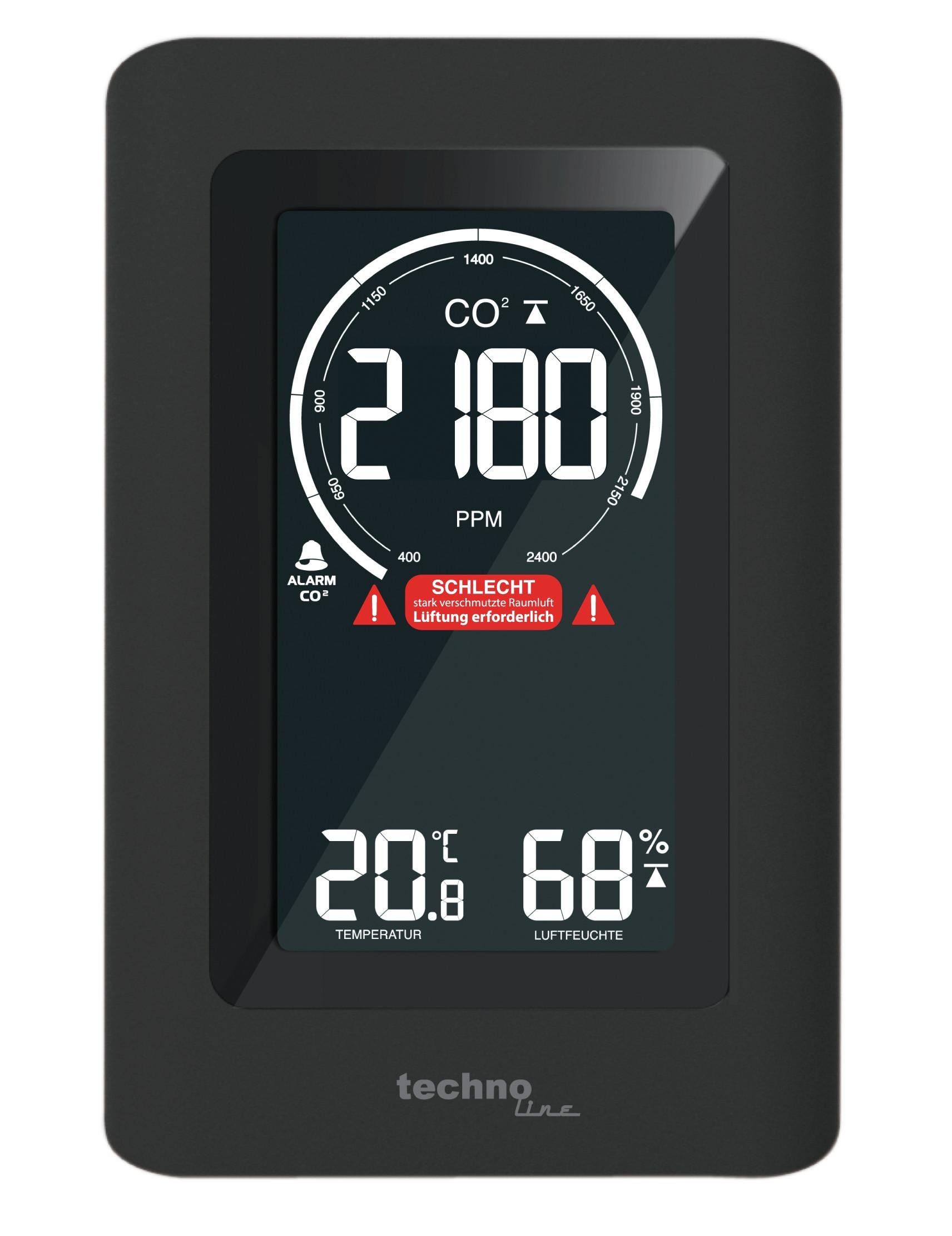 technoline Raumluft-Qualitätssensor WL 1030, Luftgütesensor, Überwachung der Raumluftqualität