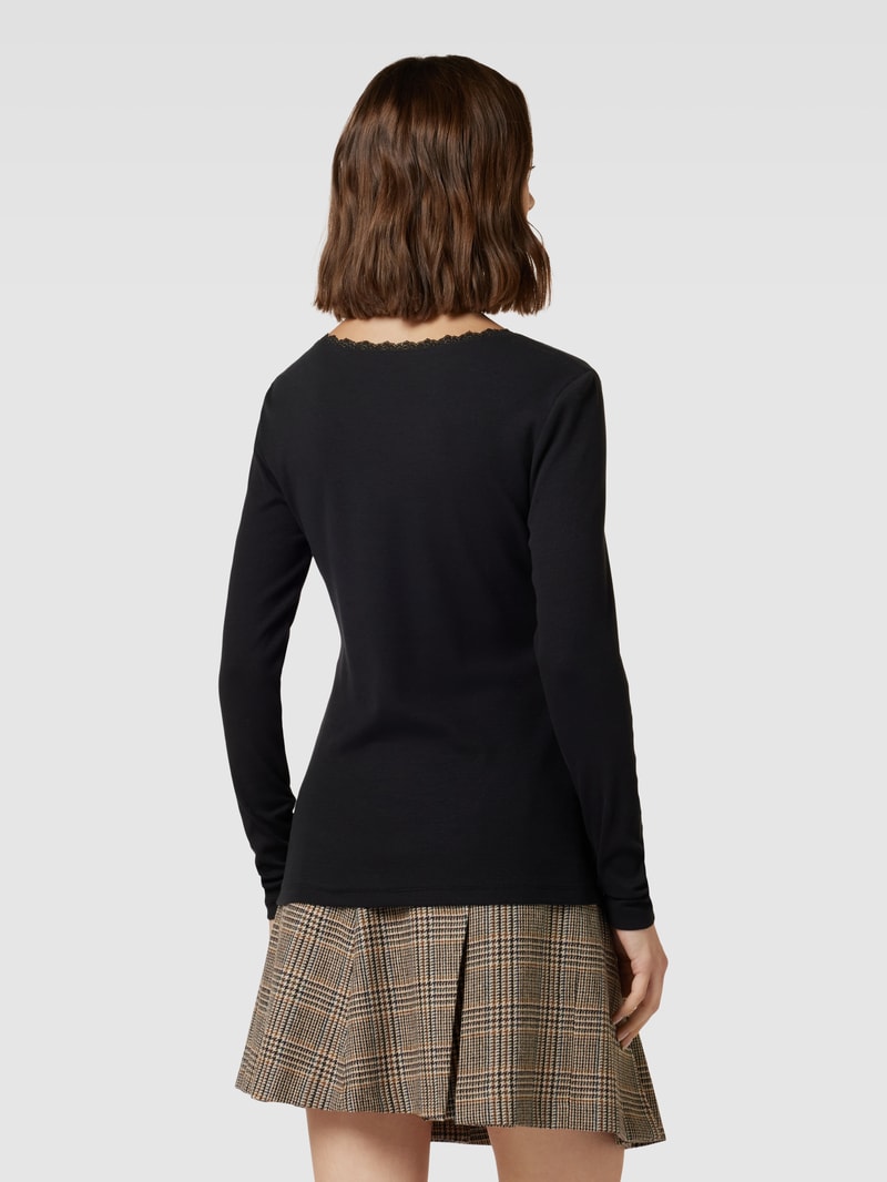 Longsleeve mit Rundhalsausschnitt in schwarz