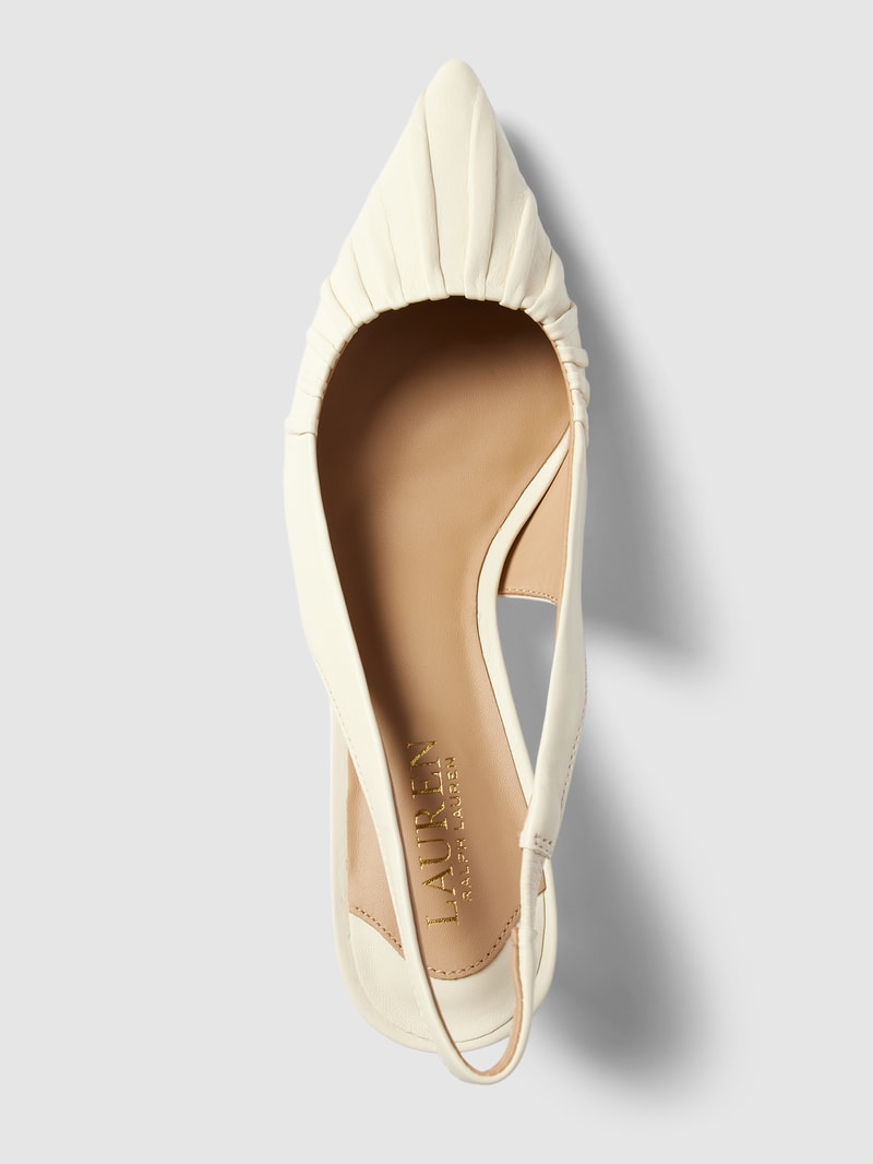 Pumps aus Leder mit spitzer Form Modell 'LOLAH' in offwhite