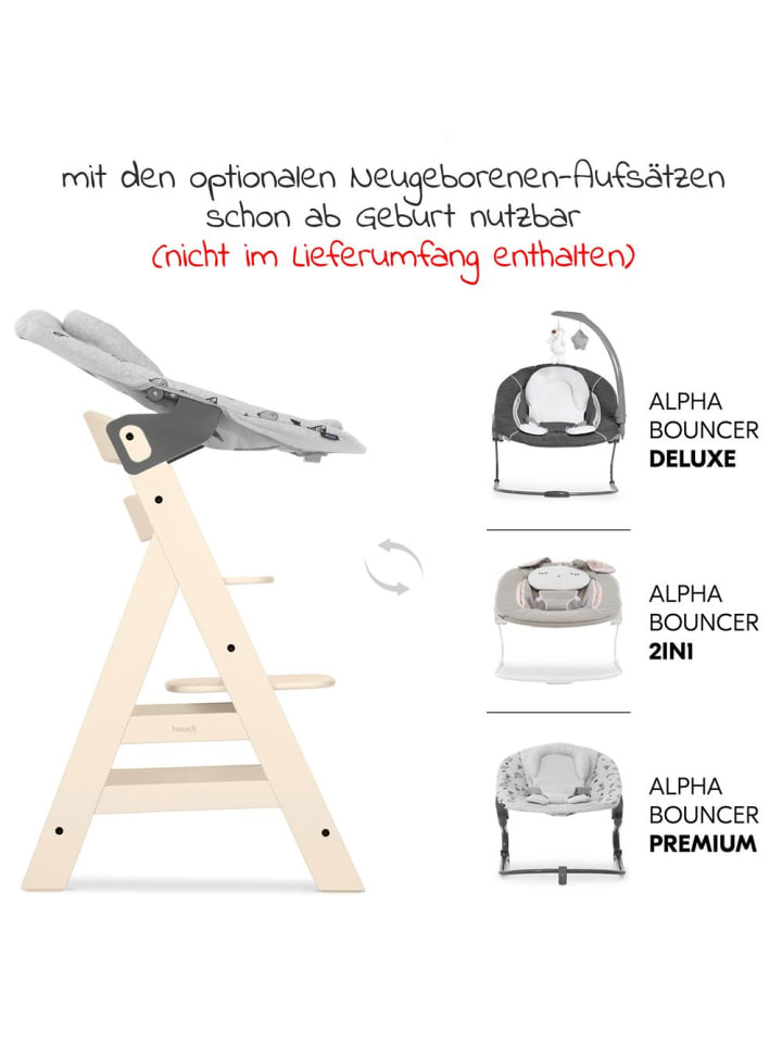 Hauck Hochstuhl Alpha Plus - Vanilla günstig kaufen onesize