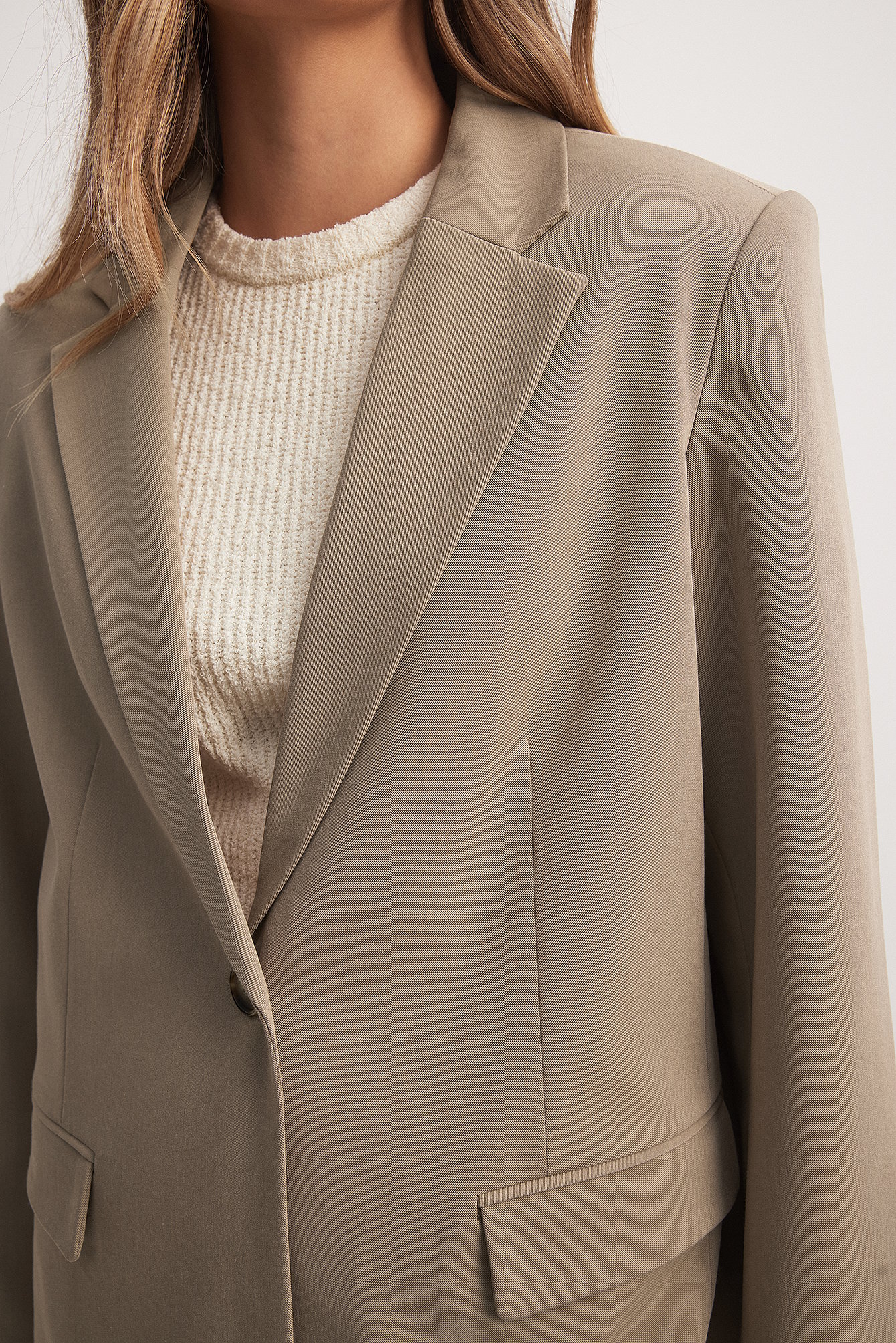 Oversize-Blazer mit einem Knopf