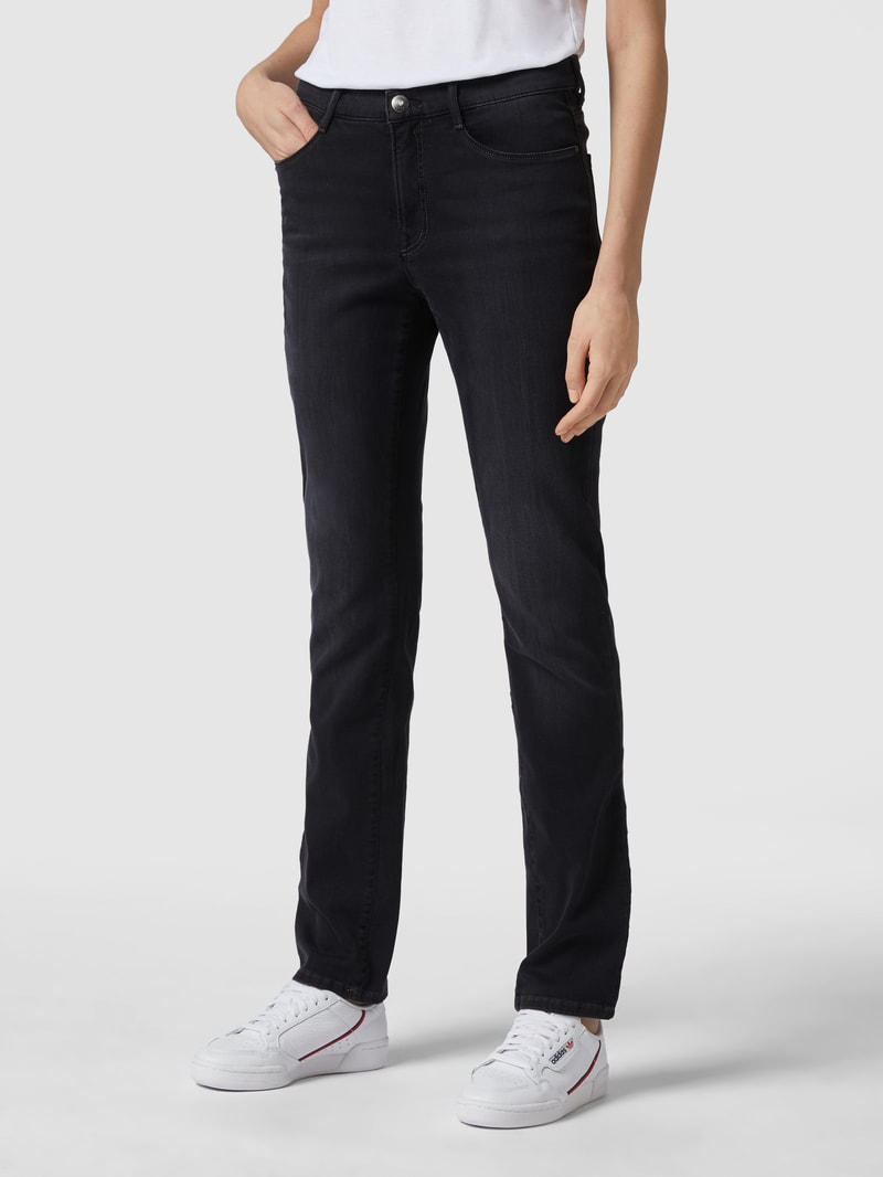 Slim Fit Jeans mit Swarovski®-Kristallen Modell 'Mary' in dunkelgrau