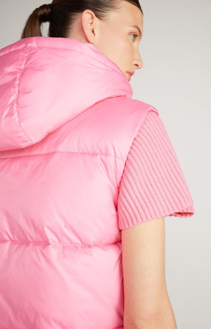 Nylon-Steppweste in Pink