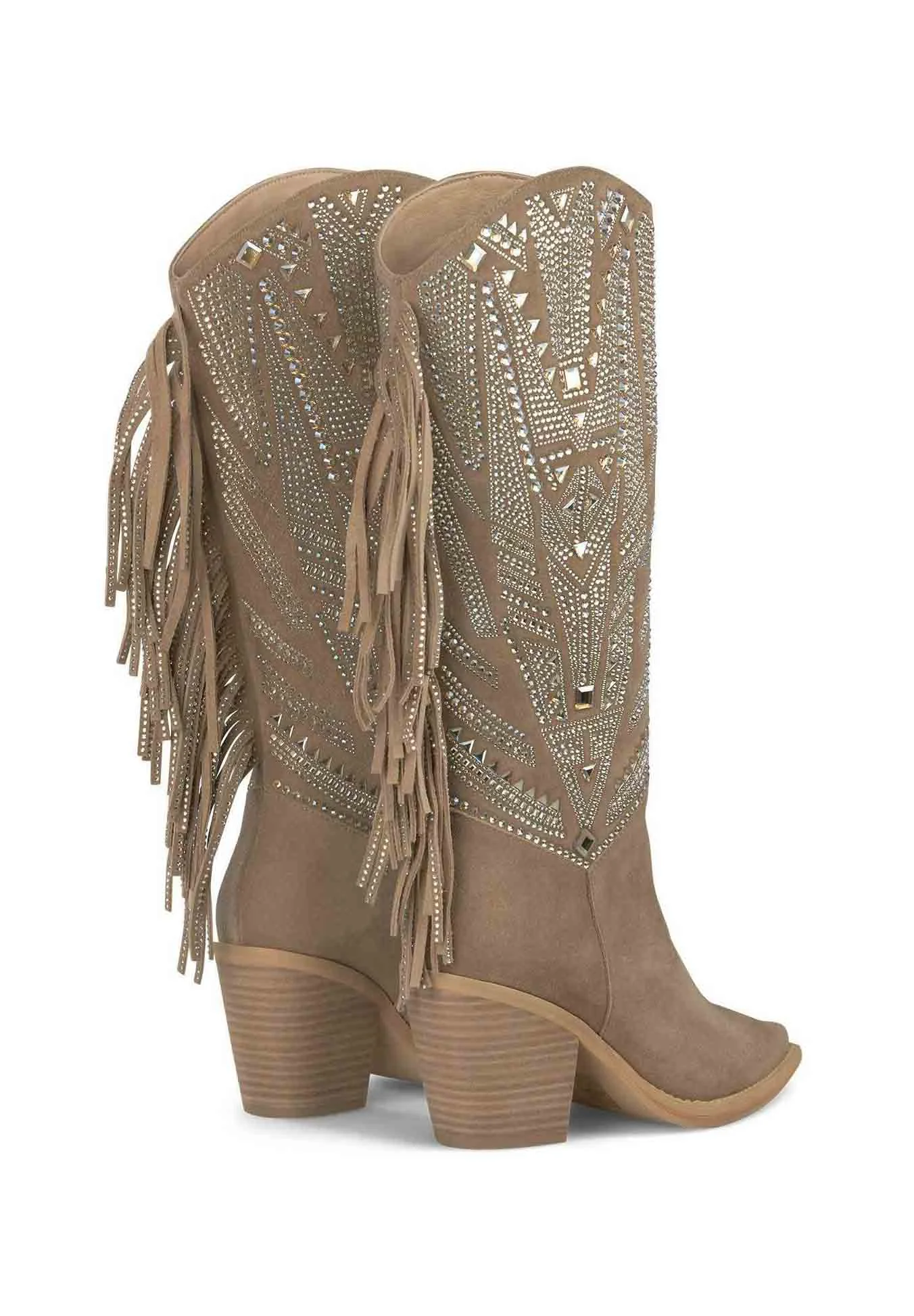 Alma en Pena BRILLOS Y FLECOS - Botas tejanas / biker