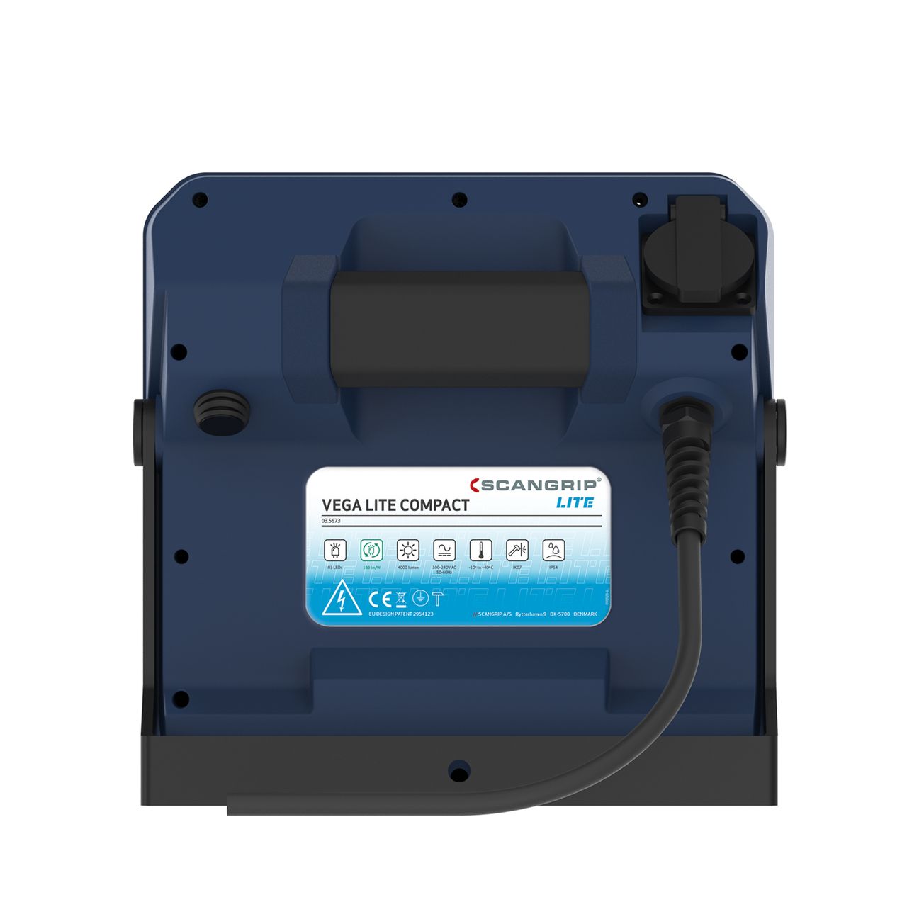 Kiesel SCANGRIP VEGA LITE KOMPAKT 4000 Lumen LED-Strahler mit Steckdose