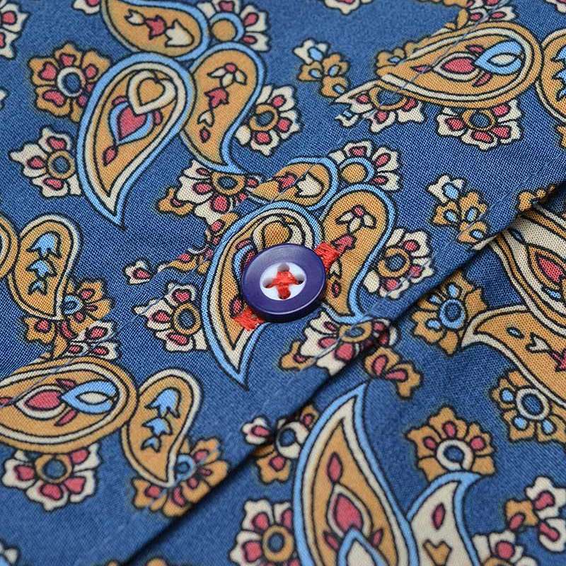 Lambretta Paisley Herren Langarm Hemd RWIS1381