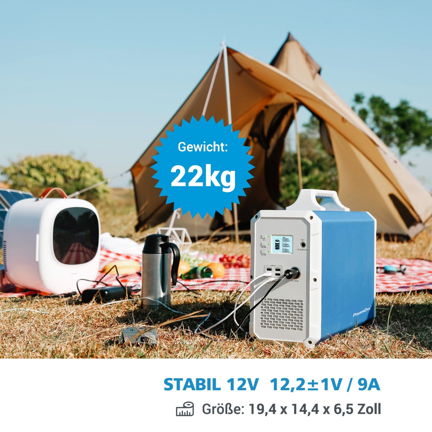 BLUETTI Stromerzeuger EB240 2400 Wh/1000W (deutliche Bestandsaufnahme), (2-tlg)