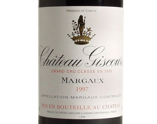 Château Giscours Rouge 1997, Troisième Cru Classé En 1855 Bordeaux Margaux
